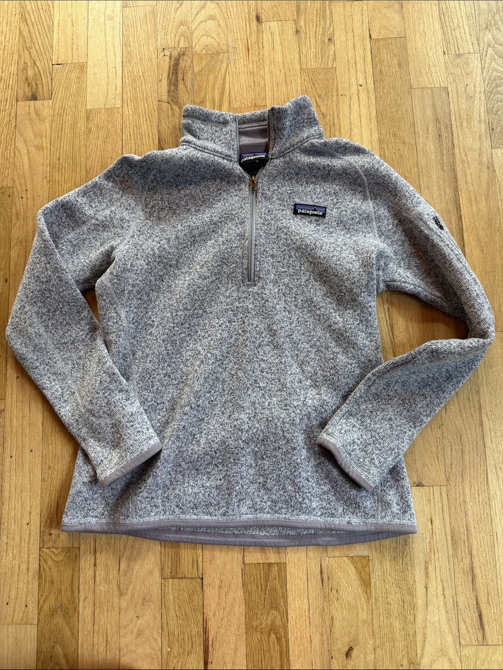 Patagonia purple and grey Heathered Half-Zip Fleece Pullover